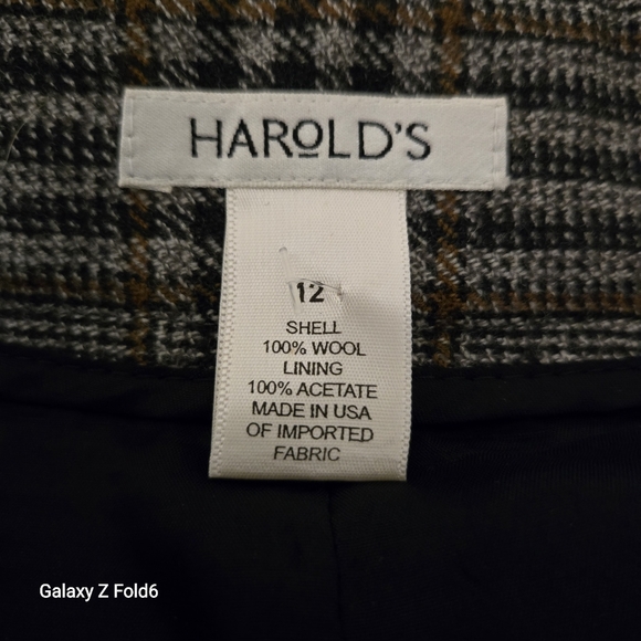 Harold’s Women’s‎ Wool Plaid Pants Size 12 NWT Contemporary Fit Alex Flawed - Picture 3 of 10